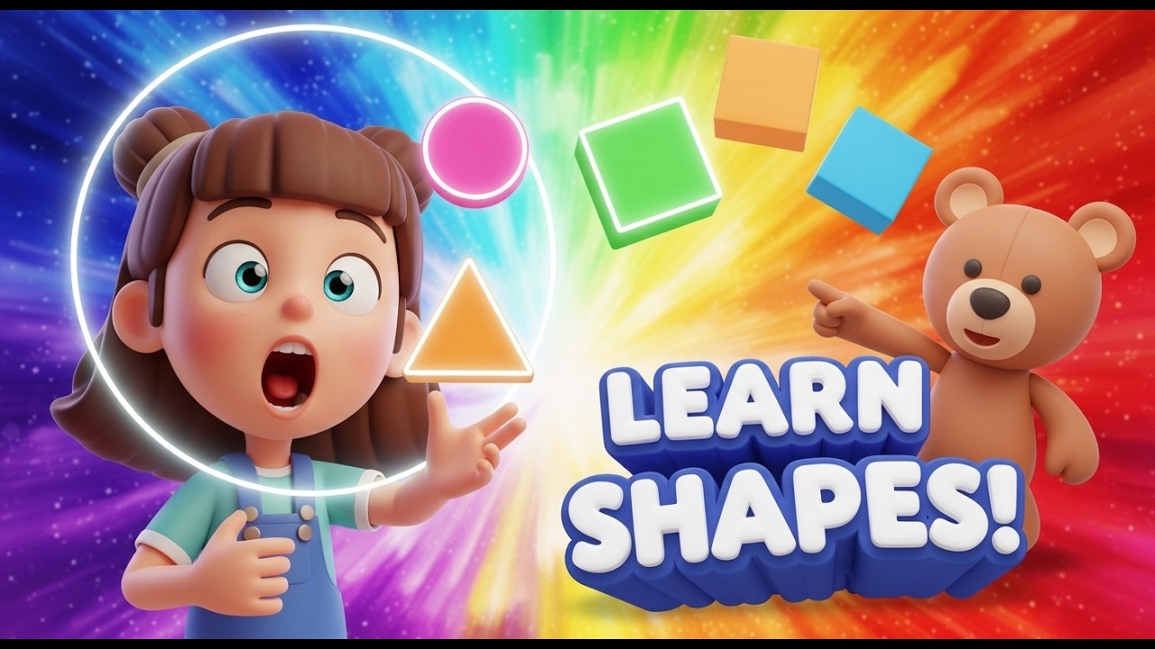 Shapes for Kids ???? Learn Circle, Square & Triangle | Preschool Learning Song