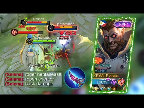WHEN TOP 1 GLOBAL ROGER TRY DANGEROUS BLADE OF HEPTASEAS BUILD (ONESHOT!!) | MUST WATCH | MLBB