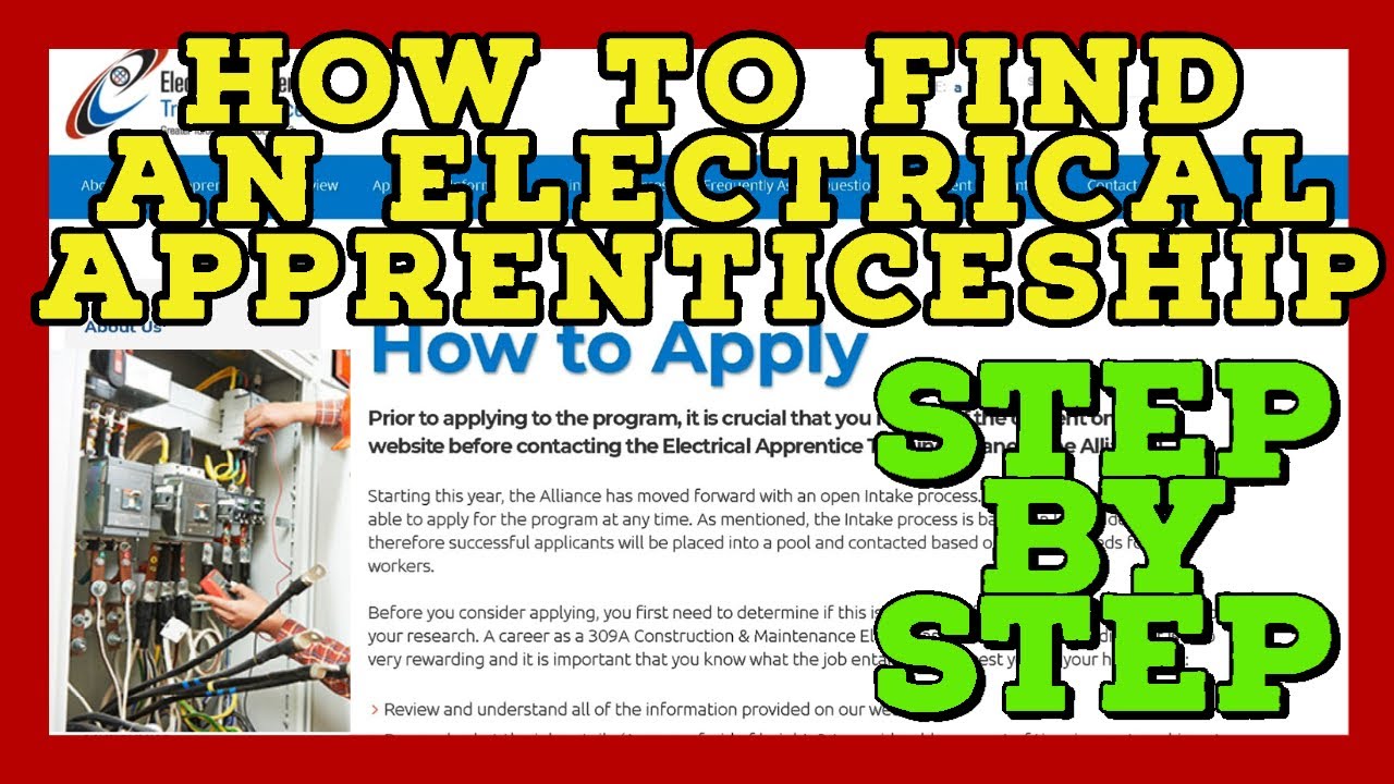 How to find an electrical apprenticeship! - 💵💵Union electrician/apprentice💵💵 - The Electrical Guide