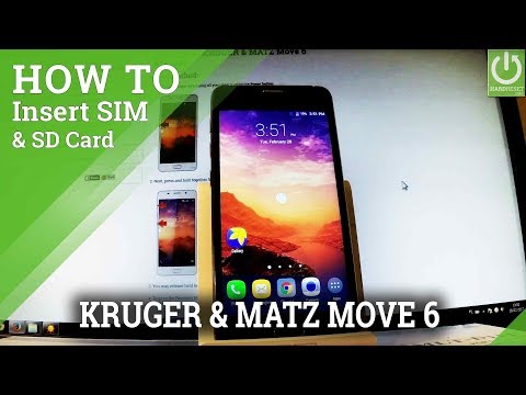 How to Insert SIM and SD Card in KRUGER & MATZ Move 6 - Set UP SIM & SD
