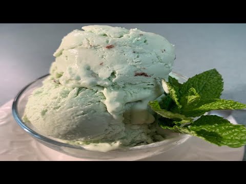 Homemade Non Dairy Chocolate Chip Mint Ice cream | No Machine Needed