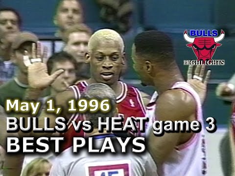May 01 1996 Bulls vs Heat game 3 highlights