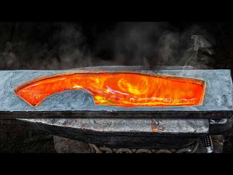 Unbelievable Brass Casting – Knife from Molten Metal