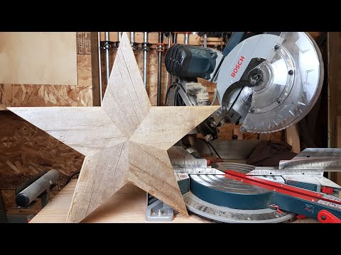 Easy 24" Wood Star - 2x6 Miter Saw - No jigs