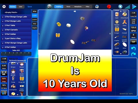 DrumJam - Dynamic Percussion - Celebrating DrumJams 10 Year Anniversary - Demo for the iPad