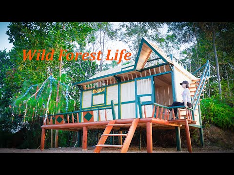 Full Video: 60 Days Harvest & Build Life, Finishing Green Garden & Build a Farm | Wild Forest Life
