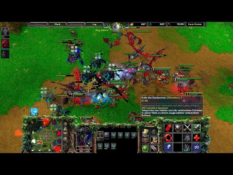 1 Nightelf vs 2 insane Computer 1vs2 Warcraft 3 Full Gameplay
