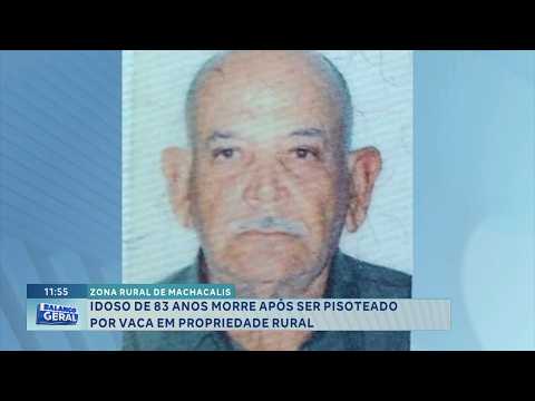 Zona rural de Machacalis: Idoso morre após ser pisoteado por vaca.