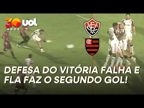 FLAMENGO FAZ O SEGUNDO GOL! DEFESA DO VITÓRIA DORME, CEBOLINHA RECEBE SOZINHO E AMPLIA NO BARRADÃO