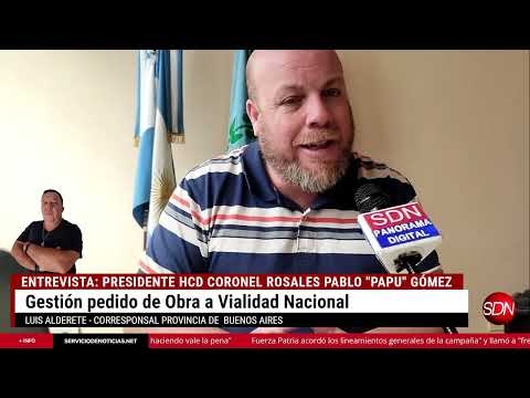Presidente HCD Coronel Rosales Pablo "Papu" Gómez - Gestión pedido de Obra a Vialidad Nacional