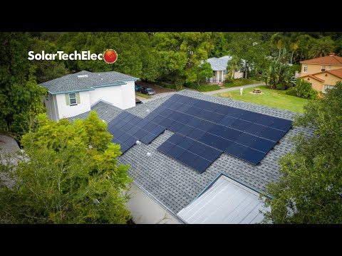 10KW Solar pv with battery storage system for Mrs Carvill in St Petersburg, Florida.