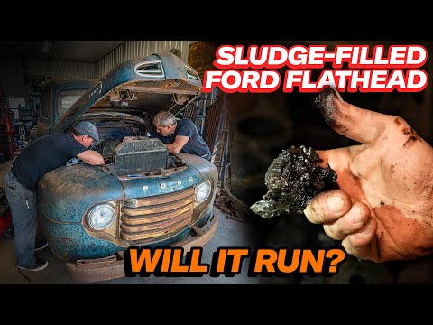 So much SLUDGE! Barn Find 1949 Ford F1 Truck - Will It Run?
