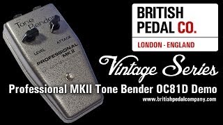 Video thumbnail for British Pedal Company Vintage Series Professional MKII Tone Bender OC81D Demo by British Pedal Company