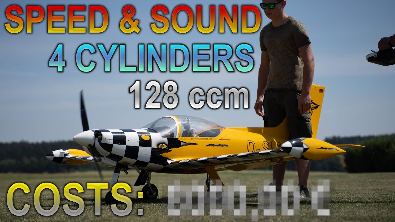 RC SIAI Marchetti SF-260 - 4 CYLINDERS - AMAZING SOUND & SPEED