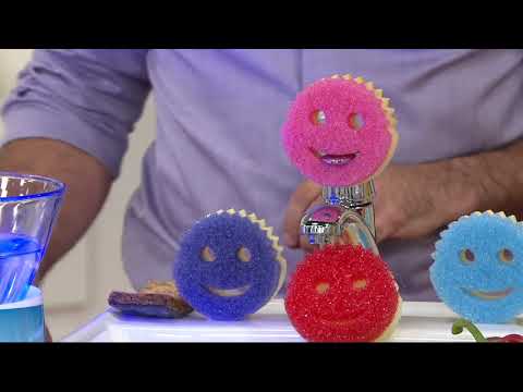 Scrub Mommy Double Sided Multi Color Sponge Set on QVC