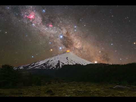 Southern Cross over Chilean Volcano #shorts