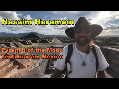 Nassim Haramein on top of the Pyramid of the Moon at Teotihuacan, Mexico