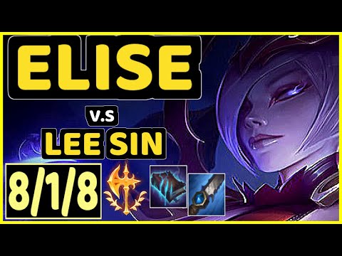 YONDU (ELISE) vs LEE SIN - 8/1/8 KDA JUNGLE GAMEPLAY - KR Ranked GRANDMASTER