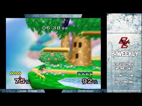 BC Biweekly 16: Losers Round 5 - Dimension (Marth) vs Loose Goose (Sheik/Ice Climbers)