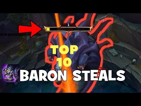 TOP 10 Amazing ''Baron Steals''' - LoL Best Moments