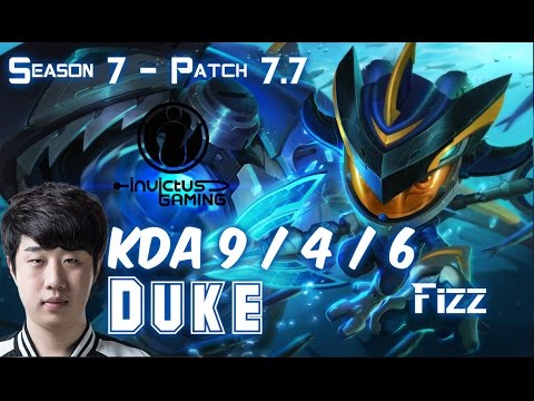 IG Duke FIZZ vs GRAGAS Top - Patch 7.7 KR Ranked