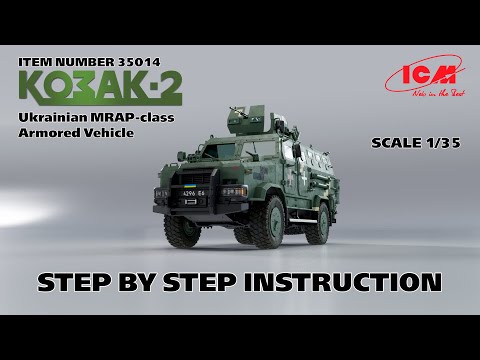 Сборная модель 1:35 Украинский бронеавтомобиль класса MRAP "Казак-2" (ICM 35014)