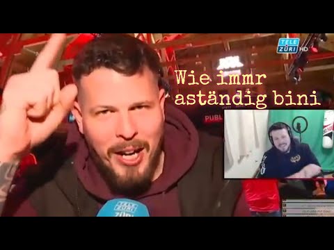 Ich bi bsoffe im Telezüri (am schreie)