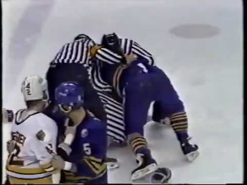 Sabres Bruins Line Brawl April 6, 1989