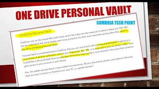 Protect your One Drive files in Personal Vault - One Drive