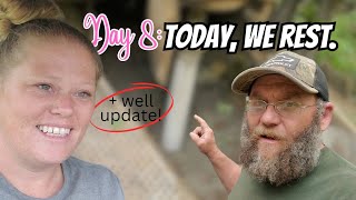 Day 8: Living #offgrid #sustainability #couplebuilds #homestead