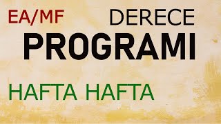 YKS DERECE YAPANLARIN PROGRAMI! (EA) #HAFTAHAFTADERECE (10-16 AĞUSTOS)