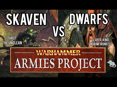 Warhammer Fantasy Battle Report DWARFS vs SKAVEN Warhammer Armies Project