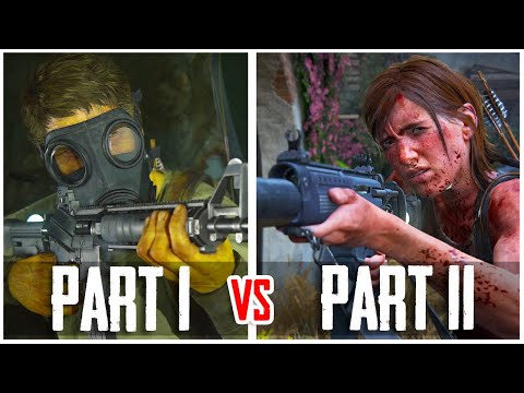 The Last of Us Remake vs Part 2 - Machine Gun Kills - 4K PS5 Gameplay