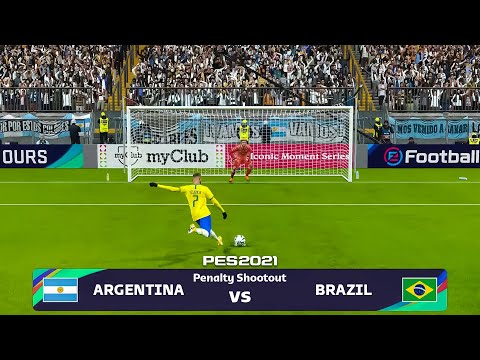 PES 21 PC - Argentina vs Brazil - Penalty Shootout - Atsrown Gaming | PES Gameplay