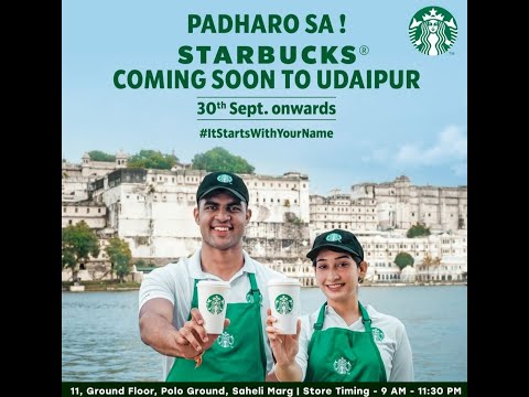 Starbucks in Udaipur #ItStartsWithYourName @Udaipur Ad #udaipurad