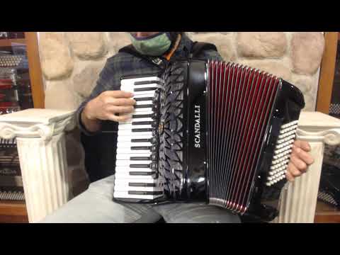 SCANAIRJRMBK - Black Scandalli Air Junior Piano Accordion LMMM 34 72 $4299