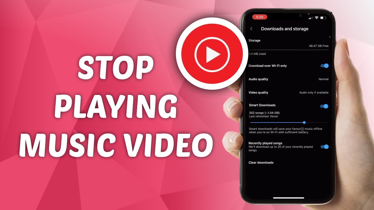 How to Stop Playing Music Video in YouTube Music