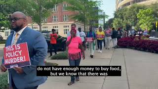 Clergy and advocates denounce deadly consequences of federal safety net cuts in downtown Jackson