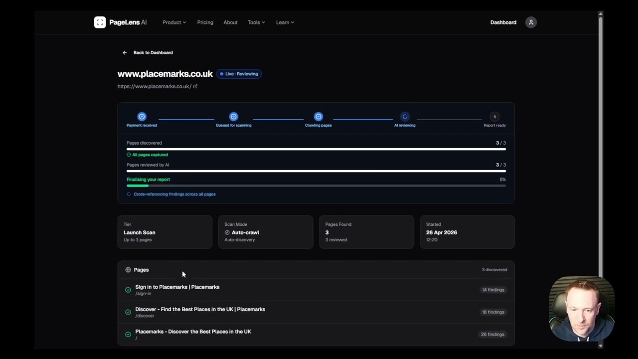 I Built a $1 AI Website Audit Tool for Vibe-Coded Apps — PageLens AI Launch Demo