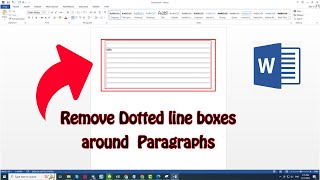 How to remove dotted line boxes around Paragraphs in Microsoft Word