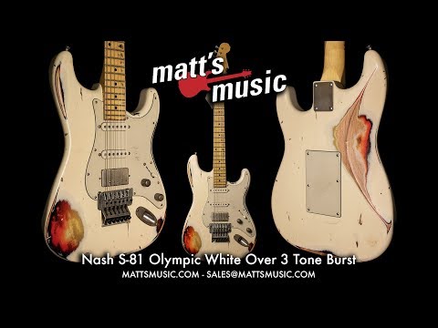 Matt's Music - Nash Guitars S-81 Olympic White Over 3 Tone Burst - Gabriel de Mattia