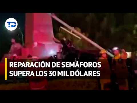 Accidente estatua León Cortés: Conductor viajaba en contravía