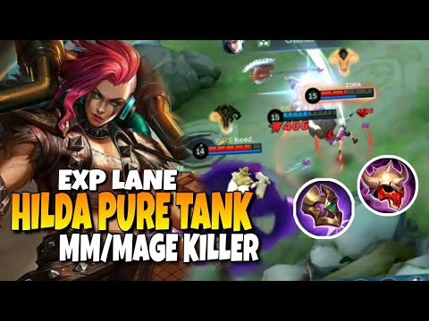 HILDA BEST BUILD 2023 PURE TANK BUILD OFFLANE ROTATION | HILDA OFFLANE ROTATION | HILDA MLBB