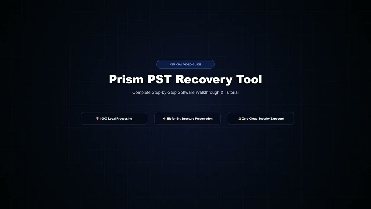 PST Recovery Tool video guide preview