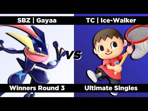 Super Smash QWERTZ #9  - Winners Round 3 - SBZ | Gayaa (Greninja) vs. TC | Ice-Walker (Villager)