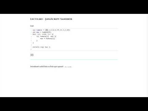 Sortarea numerelor. Crescatoar si descrescator; In javascript.
