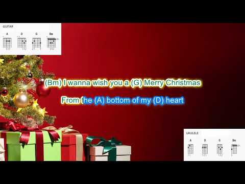 Feliz Navidad by Jose Feliciano play along with scrolling guitar chords and lyrics