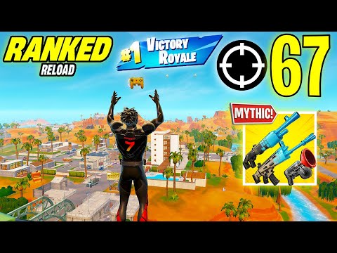 67 Elimination Solo Vs Squad "Ranked RELOAD” Gameplay Wins (NEW! Fortnite Chapter 7 PS4 Controller)