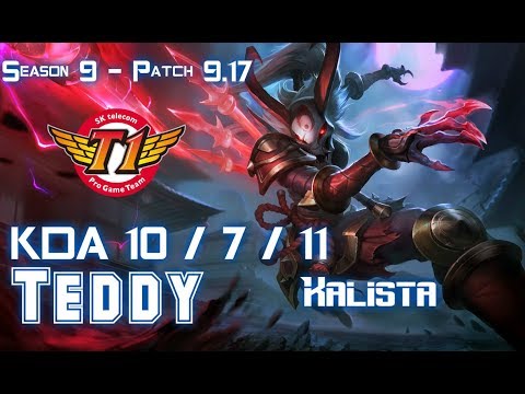 SKT T1 Teddy KALISTA vs KAI'SA ADC - Patch 9.17 KR Ranked