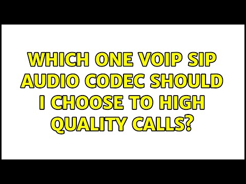 Which one VoIP SIP audio codec should I choose to high quality calls? (2 Solutions!!)